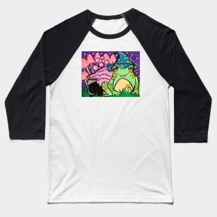 Frog Wizard with Potions Baseball T-Shirt